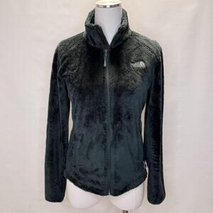 The North Face Jacket Womens XS Dark Green High Pile Fleece Full Zip Soft Cozy